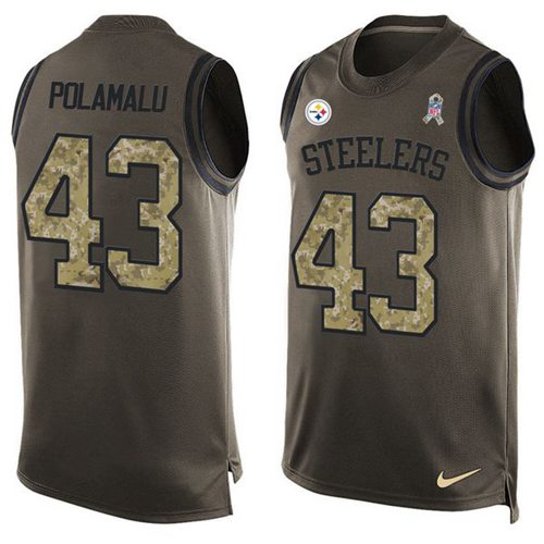 Troy Polamalu Pittsburgh Steelers green Salute To Service jersey