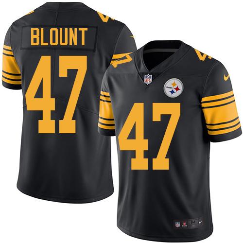 Mel Blount Pittsburgh Steelers black jersey