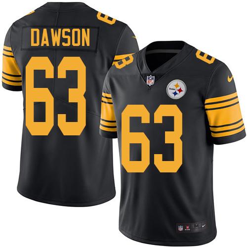 Dermontti Dawson Pittsburgh Steelers black jersey
