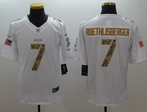 Ben Roethlisberger Pittsburgh Steelers white Salute To Service jersey