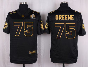 Joe Greene Pittsburgh Steelers black Gold Collection jersey