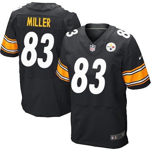 Heath Miller Pittsburgh Steelers black Elite jersey
