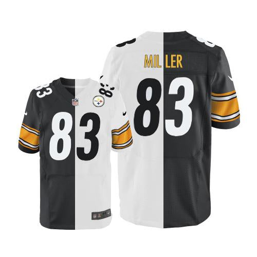 Heath Miller Pittsburgh Steelers white-black Elite jersey