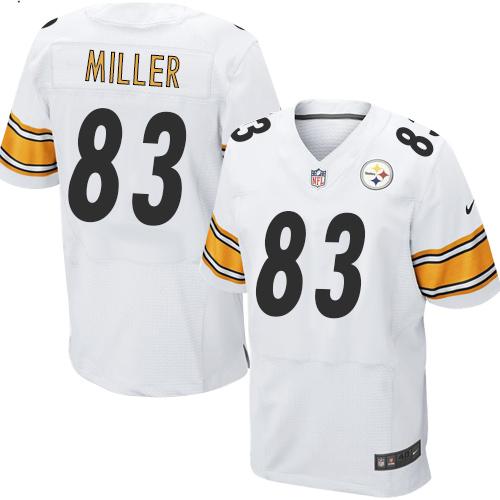 Heath Miller Pittsburgh Steelers white Elite jersey