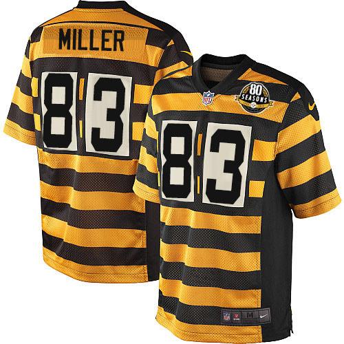 Heath Miller Pittsburgh Steelers yellow-black Elite jersey