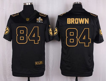 Antonio Brown Pittsburgh Steelers black Gold Collection jersey
