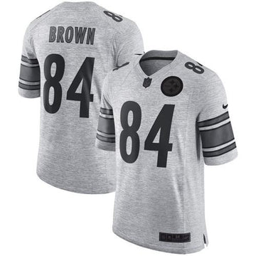 Antonio Brown Pittsburgh Steelers gray jersey