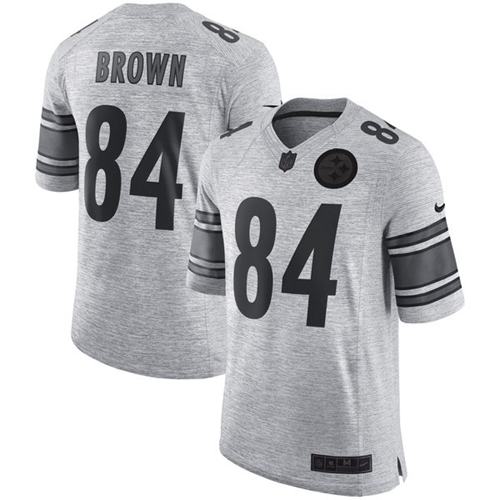 Antonio Brown Pittsburgh Steelers gray jersey