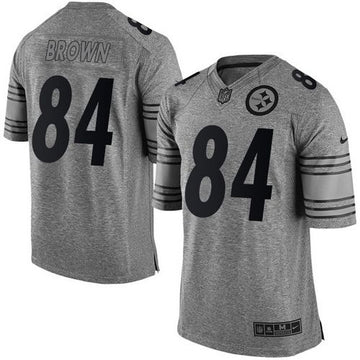 Antonio Brown Pittsburgh Steelers gray jersey