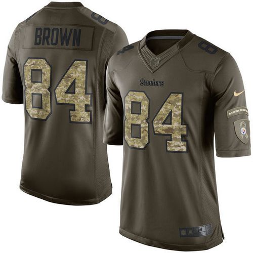 Antonio Brown Pittsburgh Steelers green Salute To Service jersey