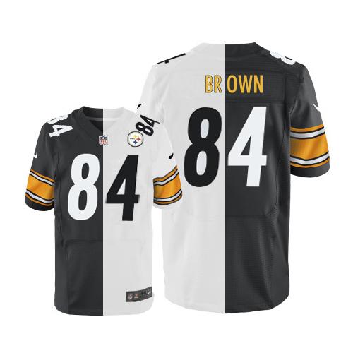 Antonio Brown Pittsburgh Steelers white-black Elite jersey