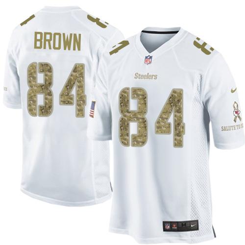 Antonio Brown Pittsburgh Steelers white Salute To Service jersey