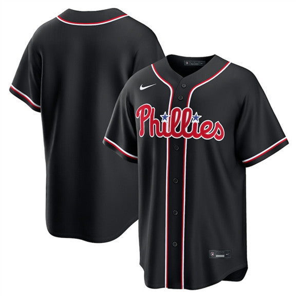Custom Philadelphia Phillies black Fashion jersey