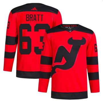 Jesper Bratt New Jersey Devils red Stadium Series jersey
