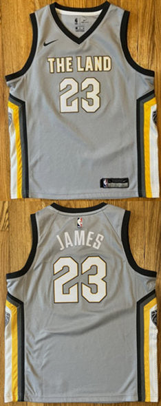 LeBron James Cleveland Cavaliers gray City Edition jersey