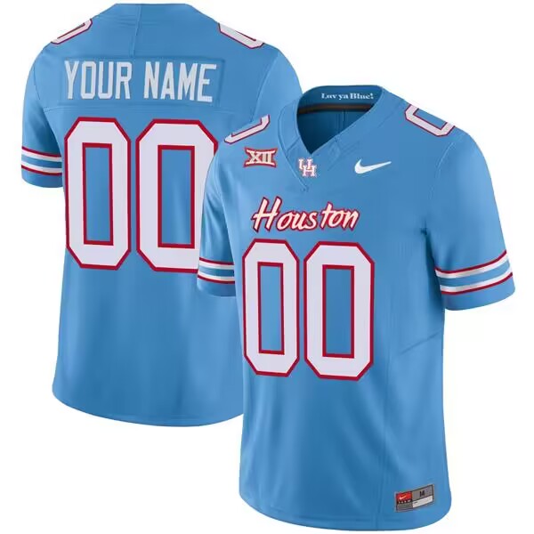 Custom Houston Cougars blue Limited jersey