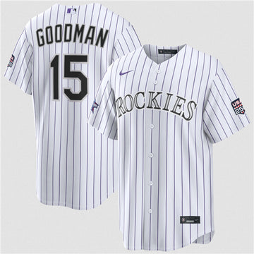 Hunter Goodman Colorado Rockies white All-Star jersey