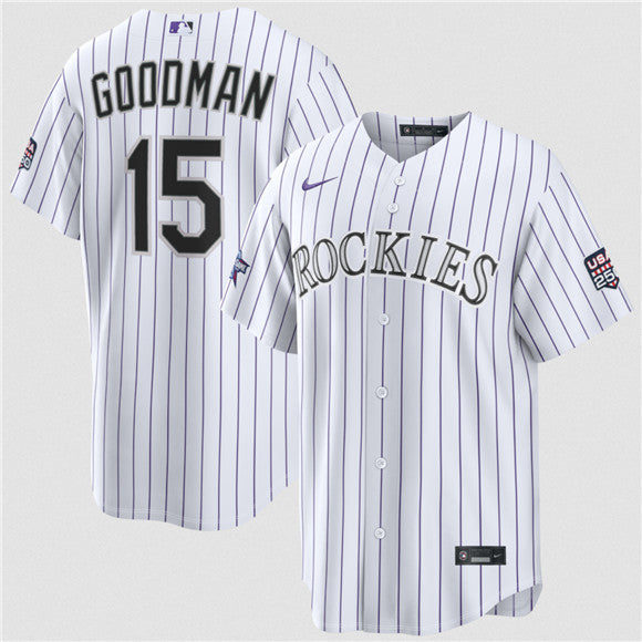 Hunter Goodman Colorado Rockies white All-Star jersey