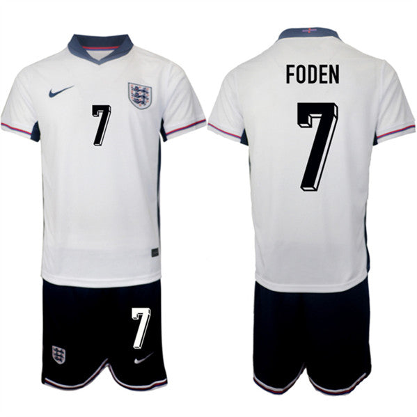 Phil Foden England National Team white Home jersey
