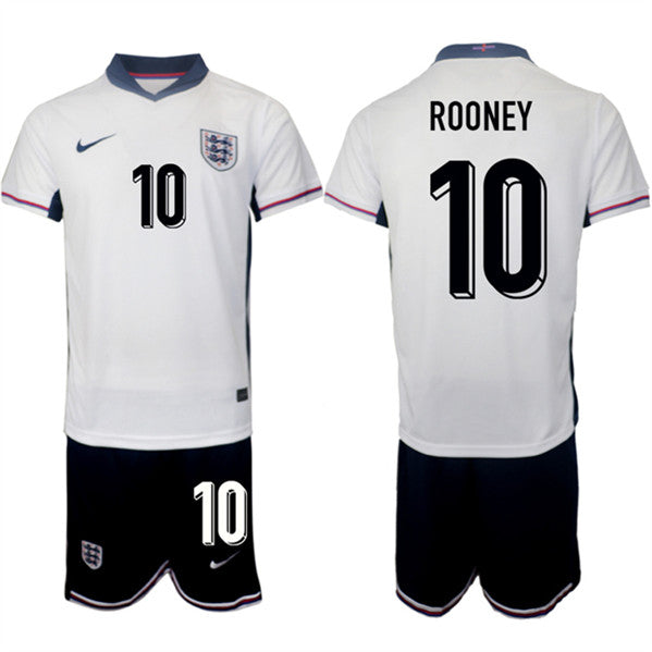Wayne Rooney England National Team white Home jersey