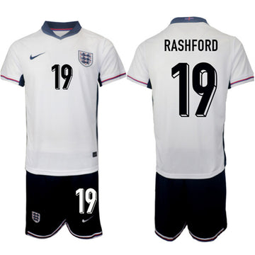 Marcus Rashford England National Team white Home jersey