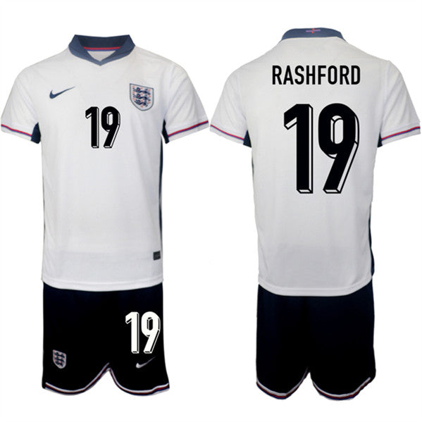 Marcus Rashford England National Team white Home jersey