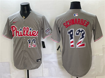 Kyle Schwarber Philadelphia Phillies gray Home jersey