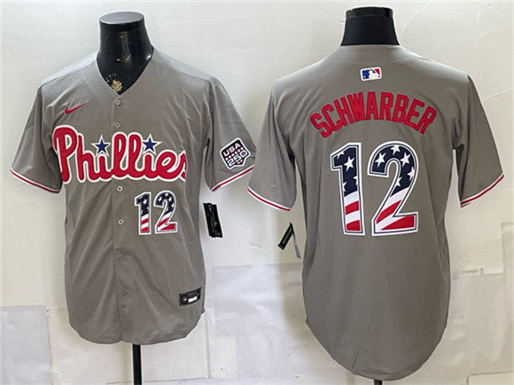 Kyle Schwarber Philadelphia Phillies gray Home jersey