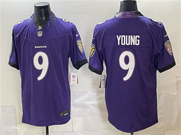 Zion Young Baltimore Ravens purple Vapor jersey