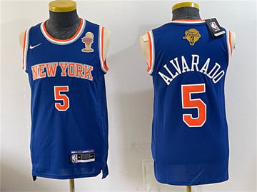 Jose Alvarado New York Knicks blue jersey