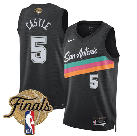 Stephon Castle San Antonio Spurs black City Edition jersey