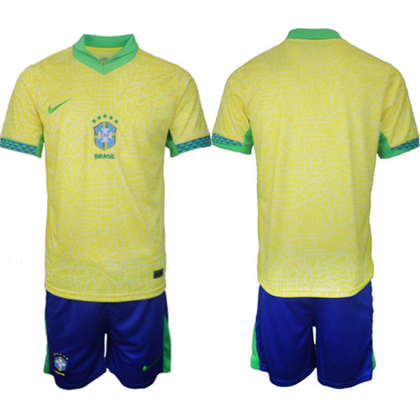Custom Brazil National Team yellow jersey