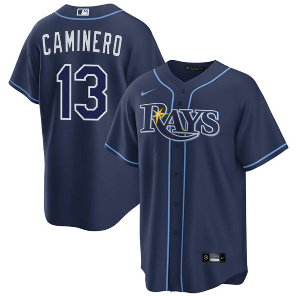 Junior Caminero Tampa Bay Rays navy jersey