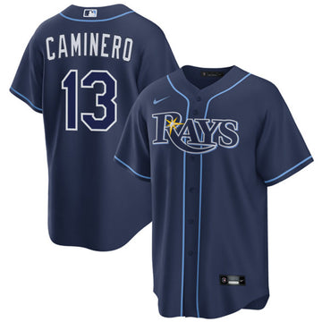 Junior Caminero Tampa Bay Rays navy jersey