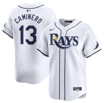 Junior Caminero Tampa Bay Rays white Home jersey