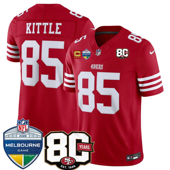 George Kittle San Francisco 49ers red Vapor jersey