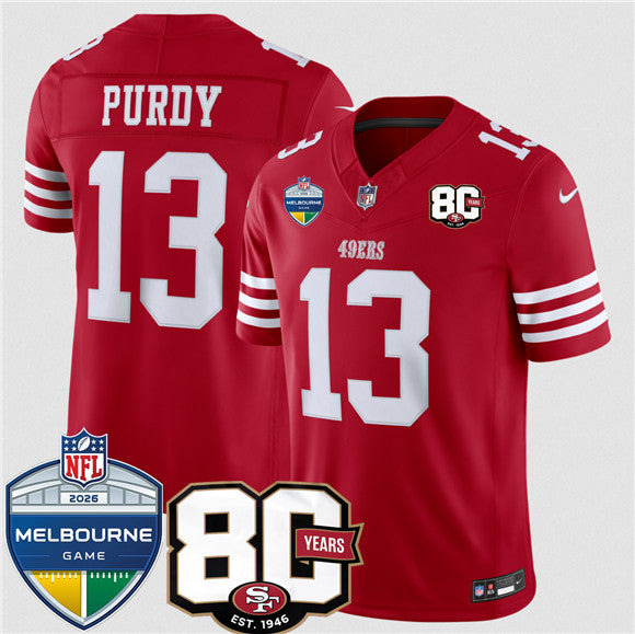 Brock Purdy San Francisco 49ers red Vapor jersey