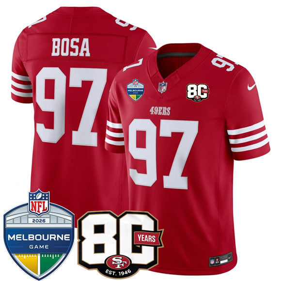 Nick Bosa San Francisco 49ers red Vapor jersey
