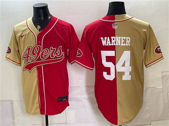 Fred Warner San Francisco 49ers gold Split jersey