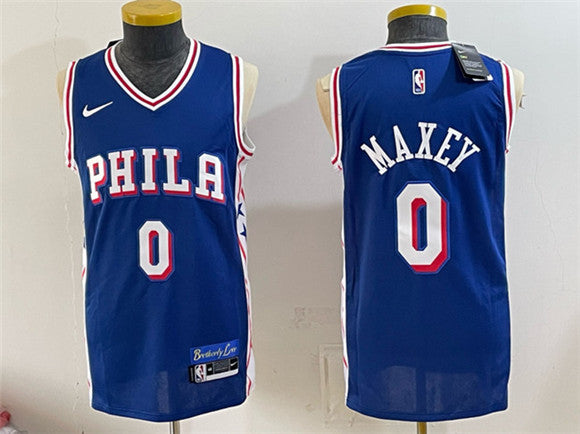 Tyrese Maxey Philadelphia 76ers royal jersey