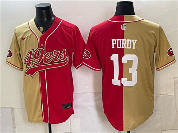 Brock Purdy San Francisco 49ers gold Split jersey