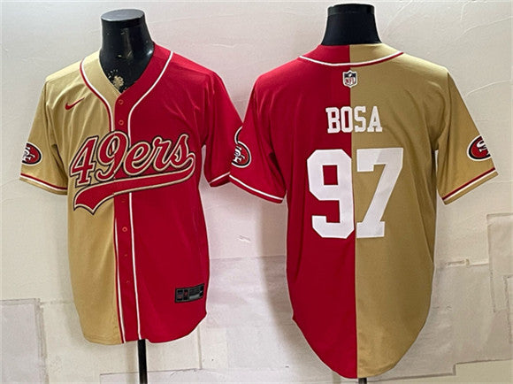 Nick Bosa San Francisco 49ers gold Split jersey