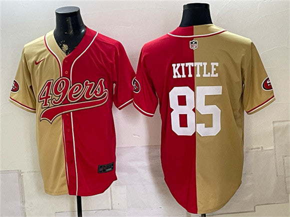 George Kittle San Francisco 49ers gold Split jersey