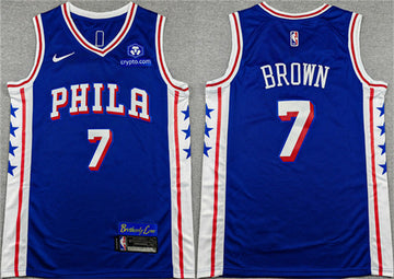 Jaylen Brown Philadelphia 76ers royal jersey