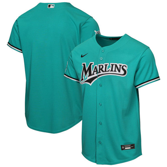 Custom Miami Marlins teal Alternate jersey