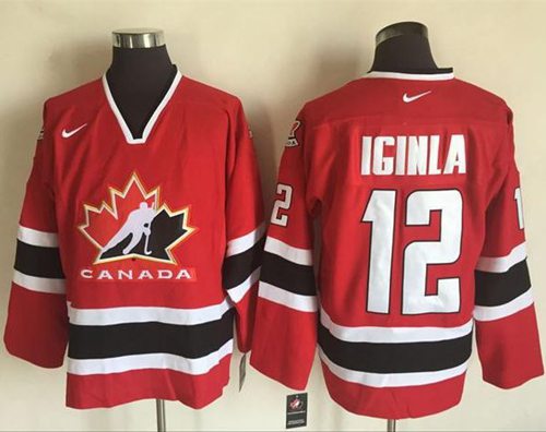 Jarome Iginla Team Canada red-black Throwback jersey
