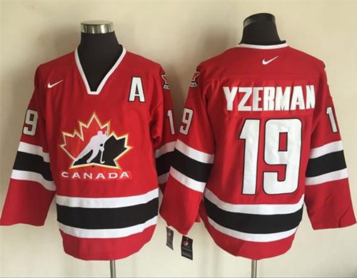 Steve Yzerman Team Canada red-black Throwback jersey