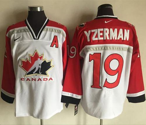 Steve Yzerman Team Canada white-red Throwback jersey