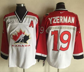 Steve Yzerman Team Canada white-red Throwback jersey