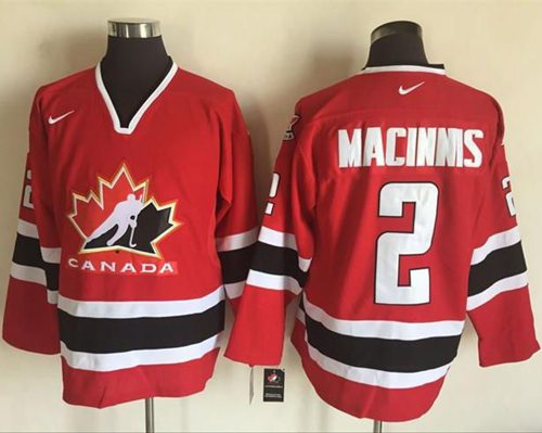 Al MacInnis Team Canada red-black Throwback jersey